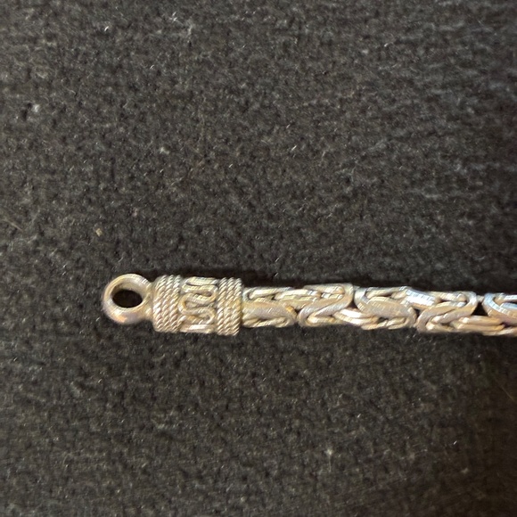Sterling Silver Byzantine Bali Bracelet - Picture 3 of 6